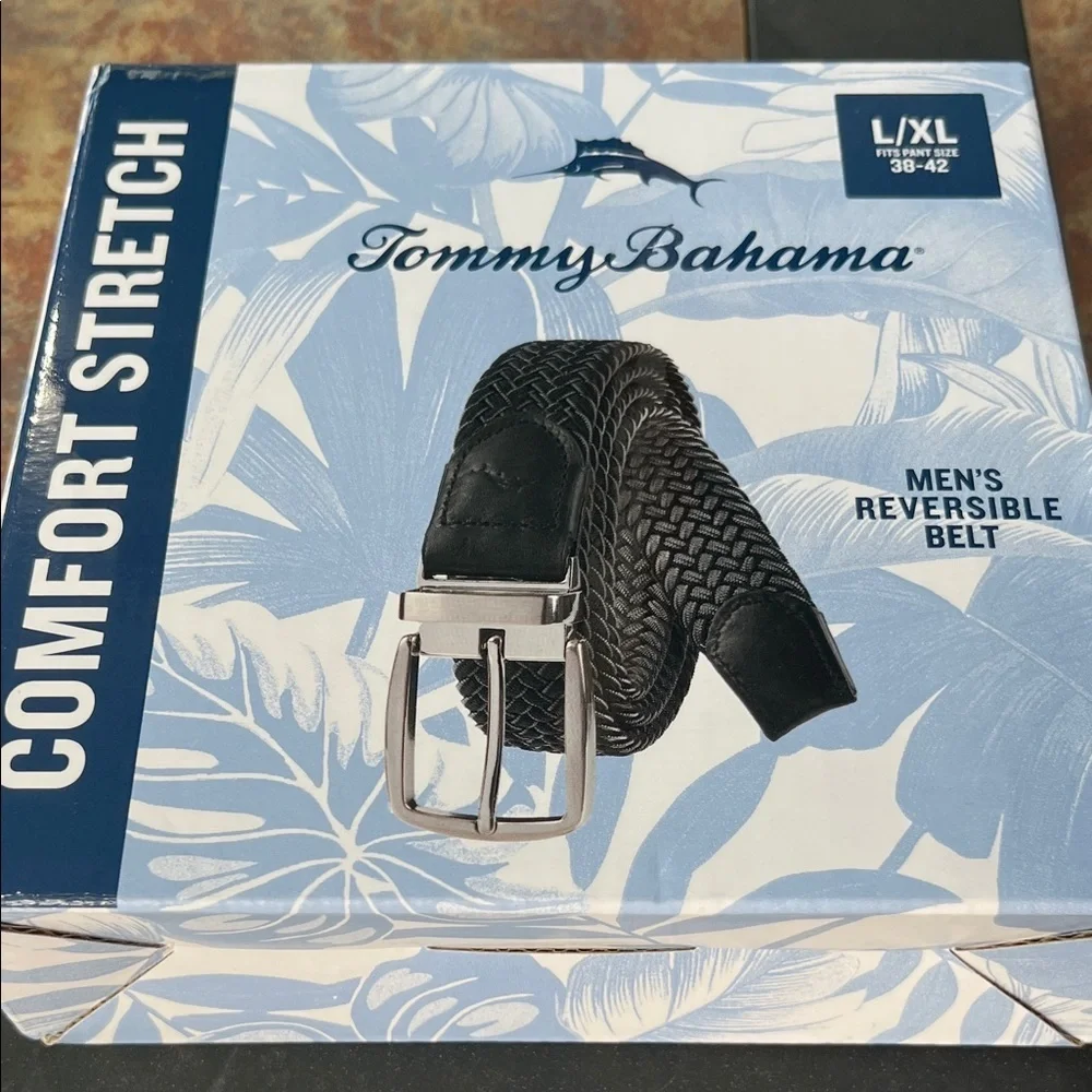 Tommy Bahama Black Men's Woven Belt NWT